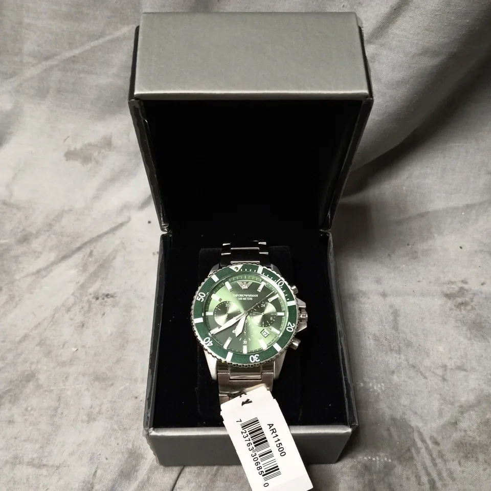 BOXED ARMANI MEN'S CLASSIC MEN'S DIVER CHRONOGRAPH WATCH | AR11500   