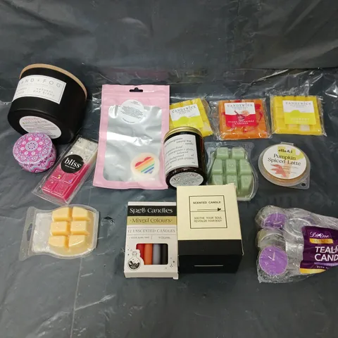 BOX OF APPROXIMATELY 8 ASSORTED ITEMS TO INCLUDE -SOAP, WAX MELTS, AND CANDLES ETC.