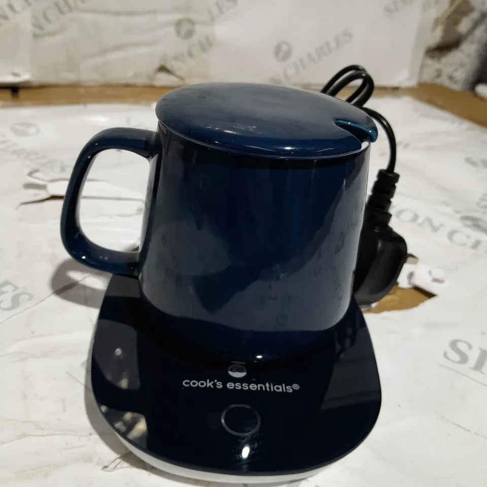 COOK'S ESSENTIALS  MUG WARMER GIFT SET BLUE