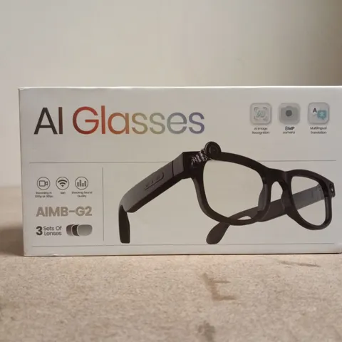 AI GLASSES AIMB-G2 SMART GLASSES WITH 3 LENS SETS – BOXED