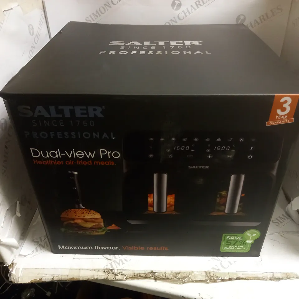 BOXED SALTER DUAL AIR FRYER 7.6L