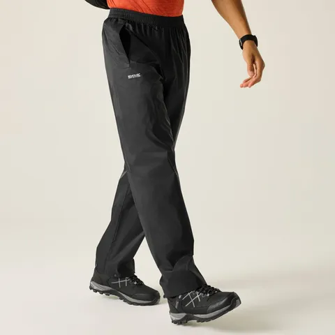 BAND NEW REGATTA PACK-IT WATERPROOF OVER TROUSERS IN BLACK SIZE XL