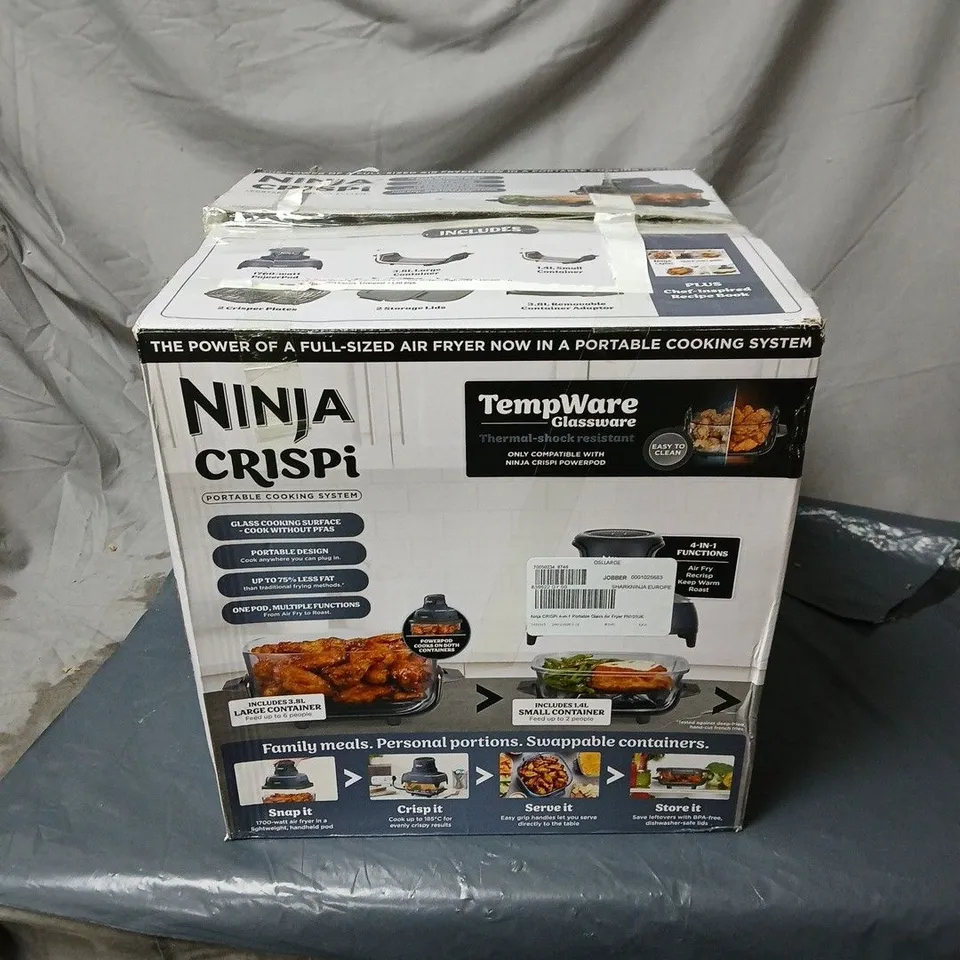 NINJA CRISPI 4-IN-1 PORTABLE GLASS AIR FRYER FN101UK