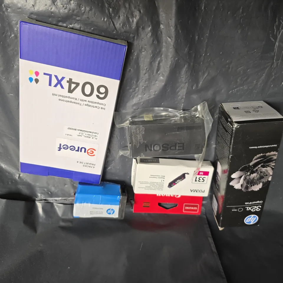 ASSORTED PRINTER INK CARTRIDGES IN BOXES – HP, EPSON & CANON