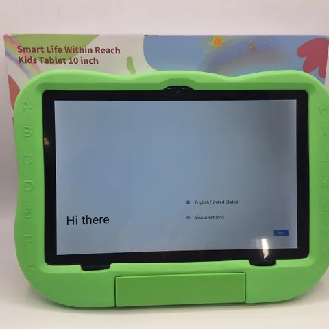 10.1" KIDS ANDROID TABLET WITH GREEN PROTECTIVE CASE