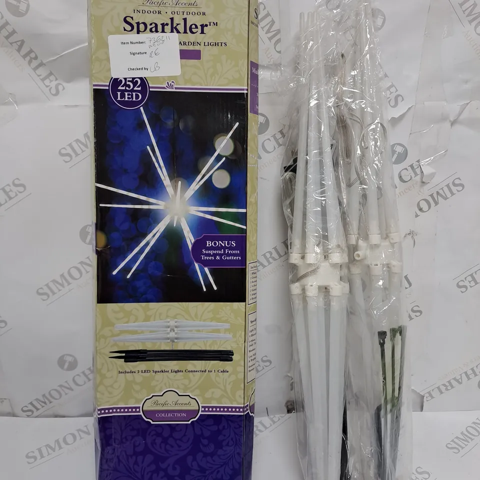 BOXED PACIFIC ACCENTS SET OF 2 LED SPARKLER LIGHTS WITH TIMER & REMOTE