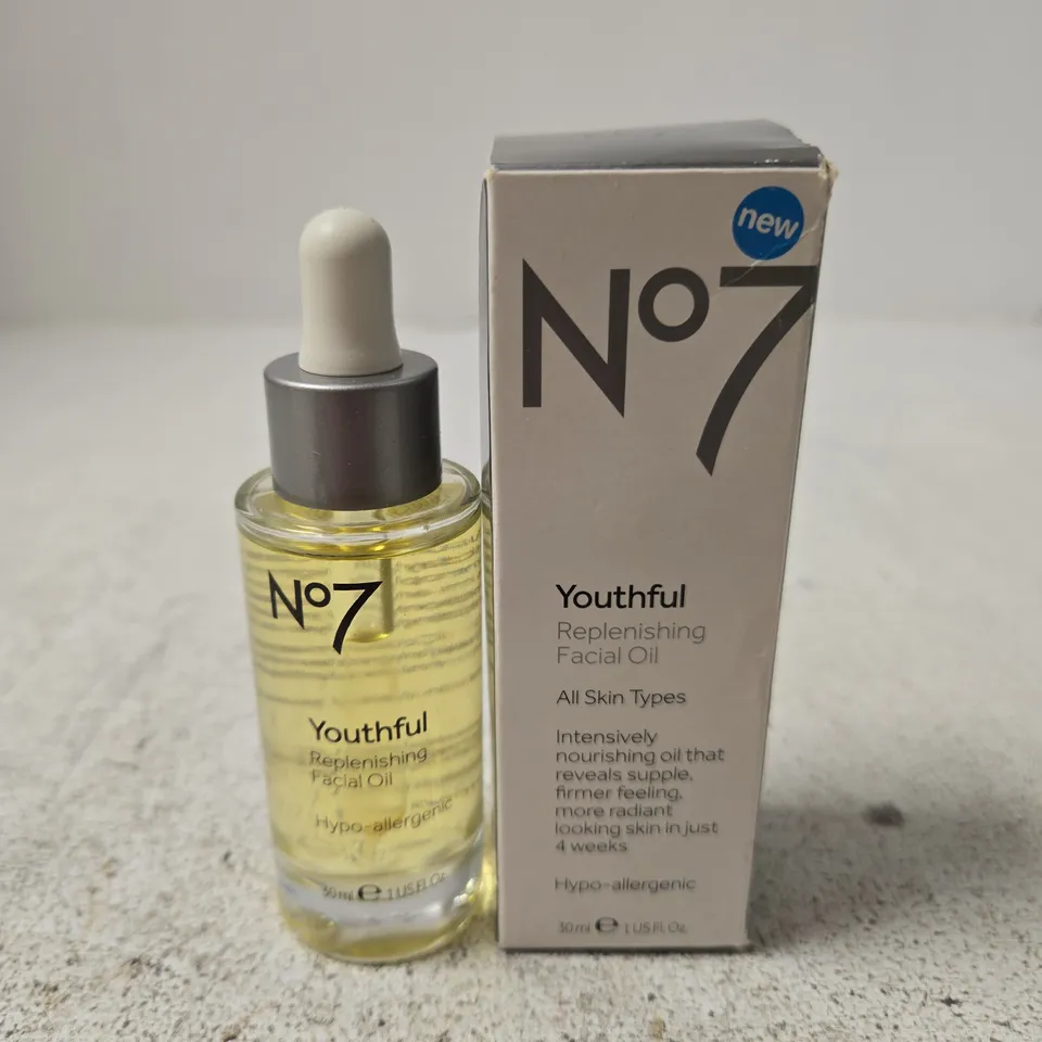 NO7 YOUTHFUL REPLENISHING FACIAL OIL – 30ML