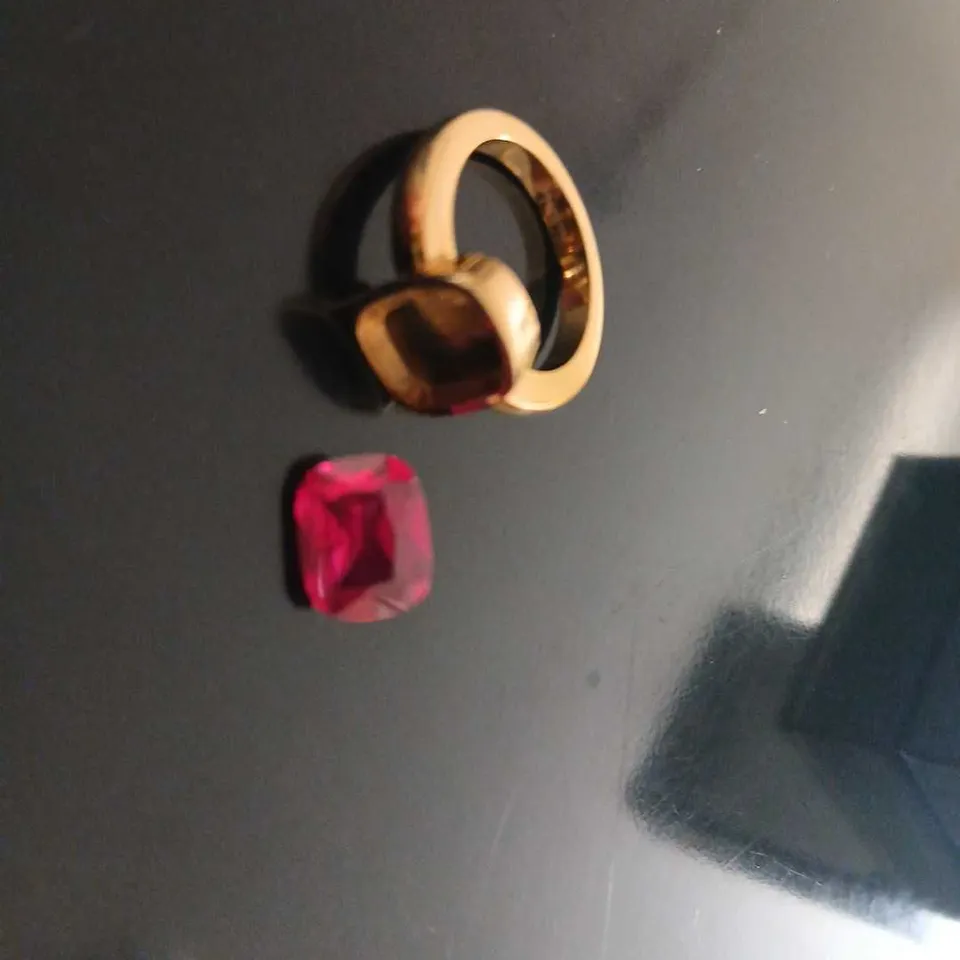 STEEL BY DIAMONIQUE CUSHION CUT RING STAINLESS STEEL