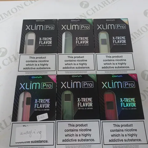 LOT OF 6 ASSORTED OXVA XLIM PRO E-CIGS