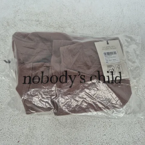 BAGGED NOBODY'S CHILD RACER VEST IN JERSEY BROWN SIZE UK MEDIUM