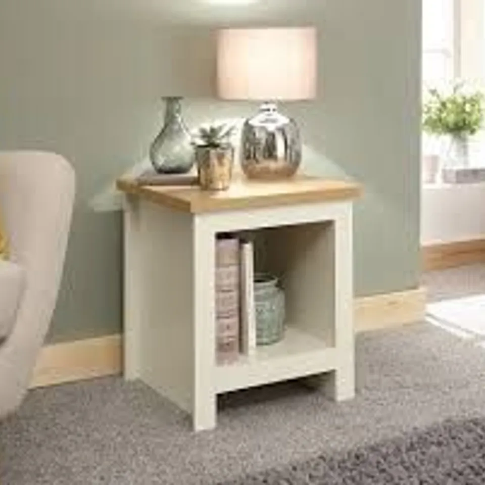 BOXED GFW LANCASTER CREAM SIDE TABLE (1 BOX)