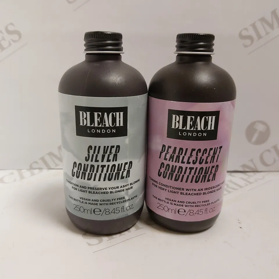 BOX OF 2 BLEACH LONDON ITEMS TO INCLUDE SILVER CONDITIONER AND PEARLESCENT CONDITIONER