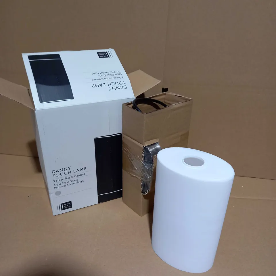 BOXED BRUSHED NICKEL FINISH DANNY TOUCH LAMP