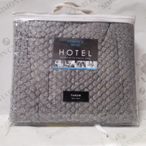 BRAND NEW SEALED KNIT THROW COLOUR GUNMETAL