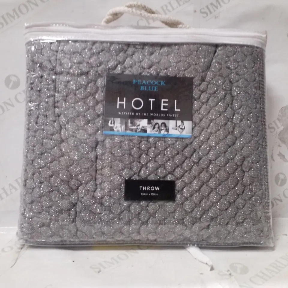 BRAND NEW SEALED KNIT THROW COLOUR GUNMETAL 