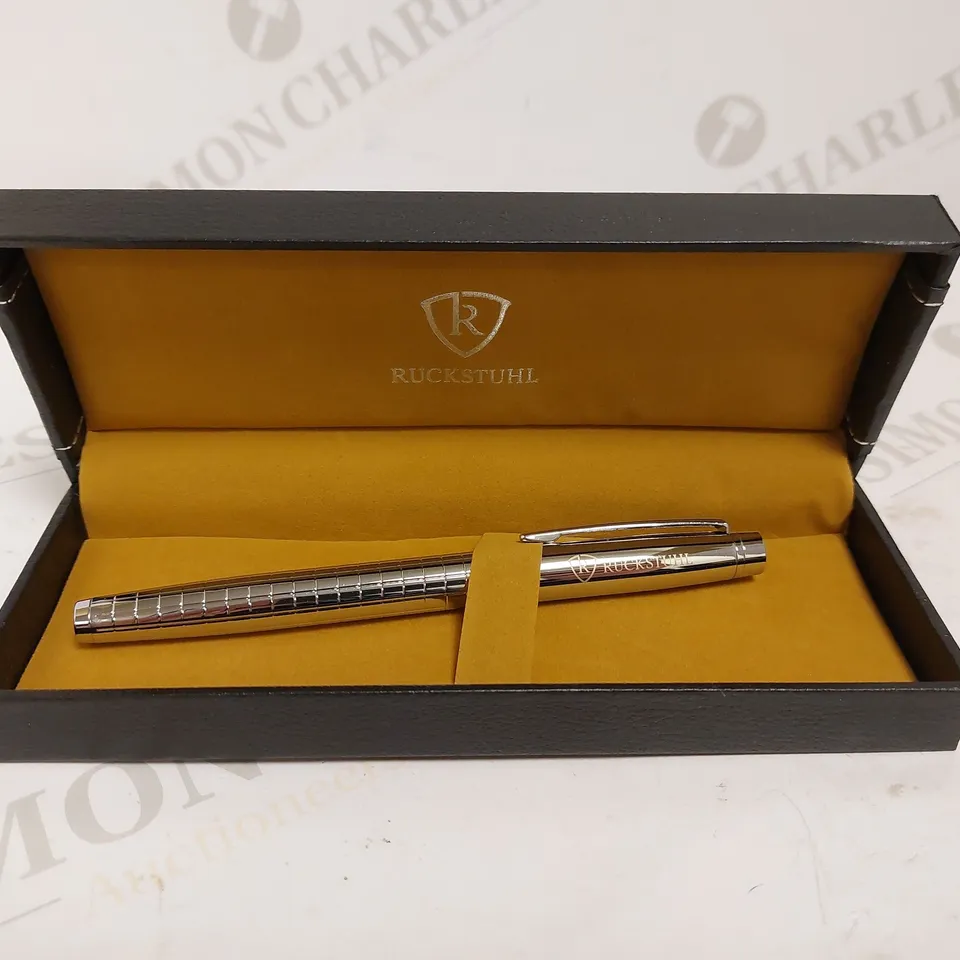 RUCKSTUHL STAINLESS STEEL LUXURY PEN IN GIFT BOX – HAND ASSEMBLED 