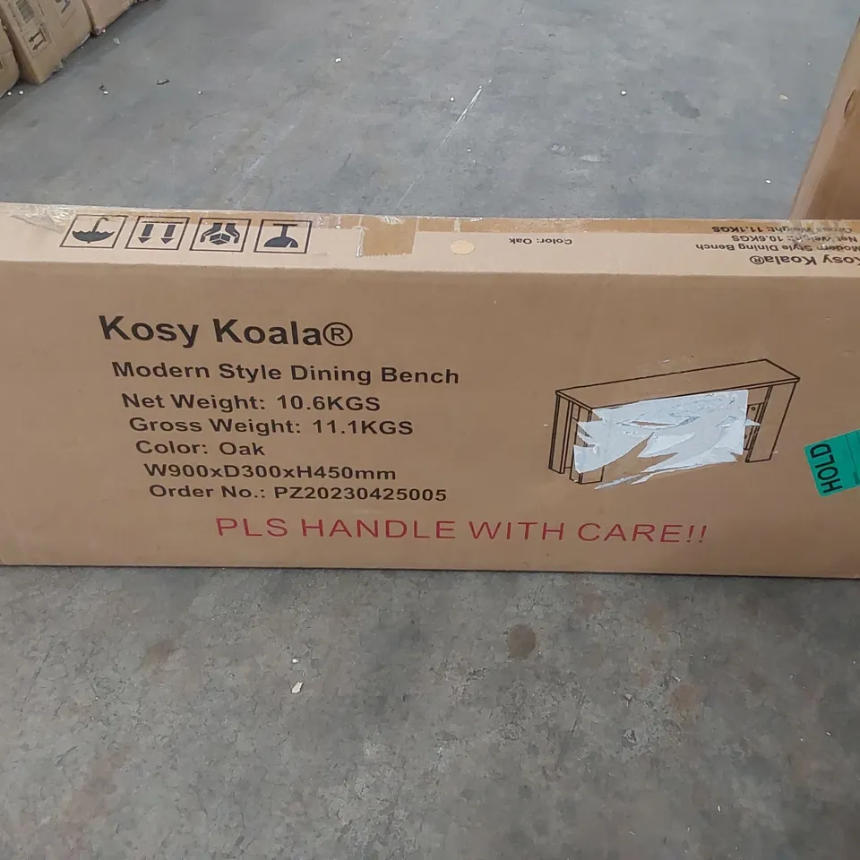 BOXED KOSY KOALA MODERN STYLE DINING BENCH - OAK (1 BOX)