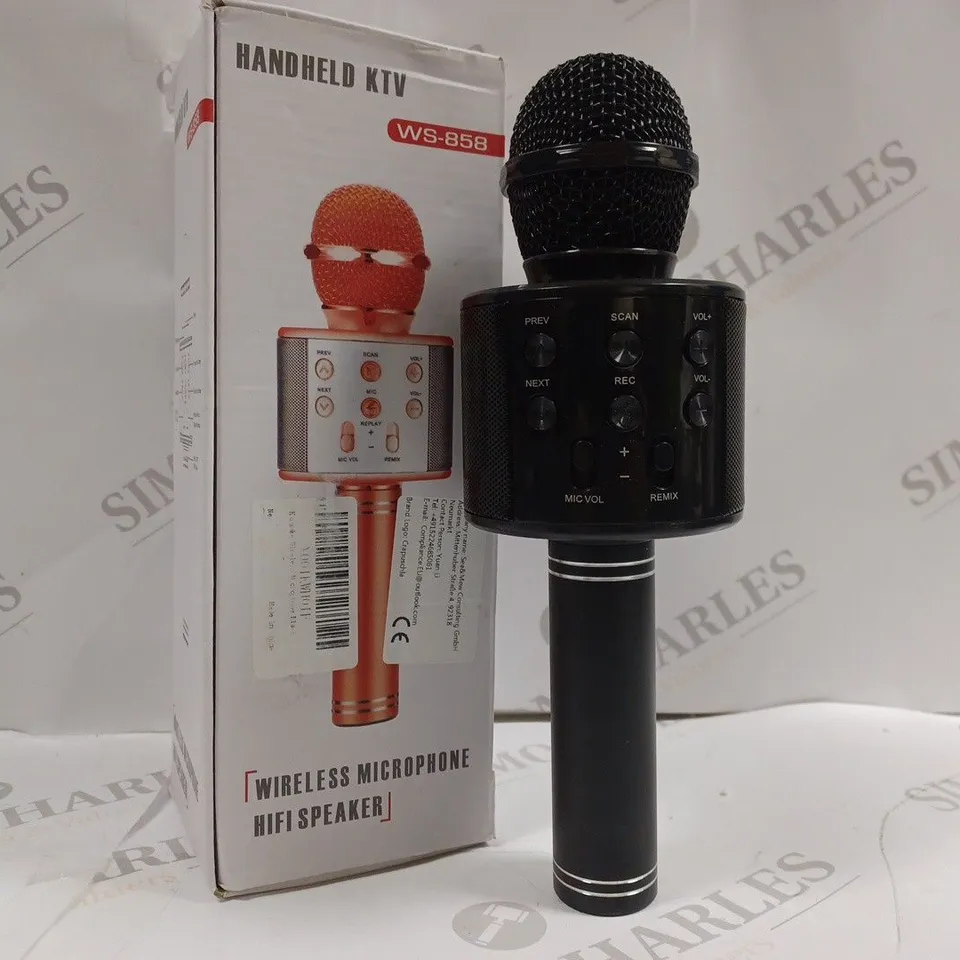 BOXED HANDHELD KTV WS-858 WIRELESS MICROPHONE HI-FI SPEAKER