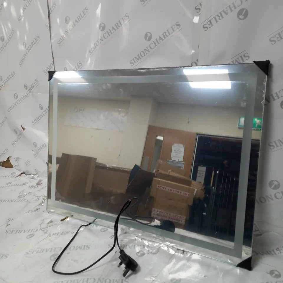 BOXED LED TWO BUTTONED WALL MIRROR 