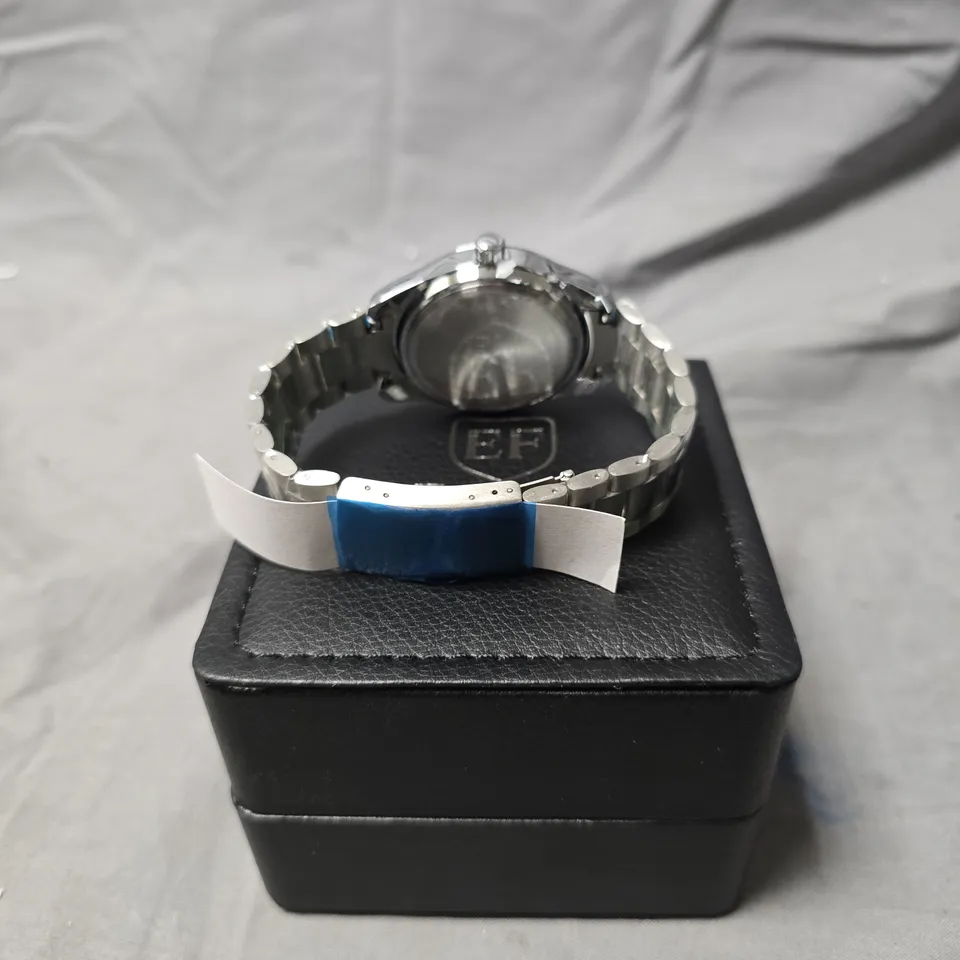 MENS ERNEST FERDINAND WATCH – GLOBAL DIAL – STAINLESS STEEL STRAP – 3ATM WATER RESISTANT - GIFT BOX