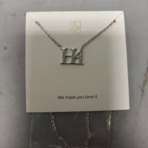 BOXED ABBOTT LYON CUSTOM INITIAL NECKLACE IN SILVER