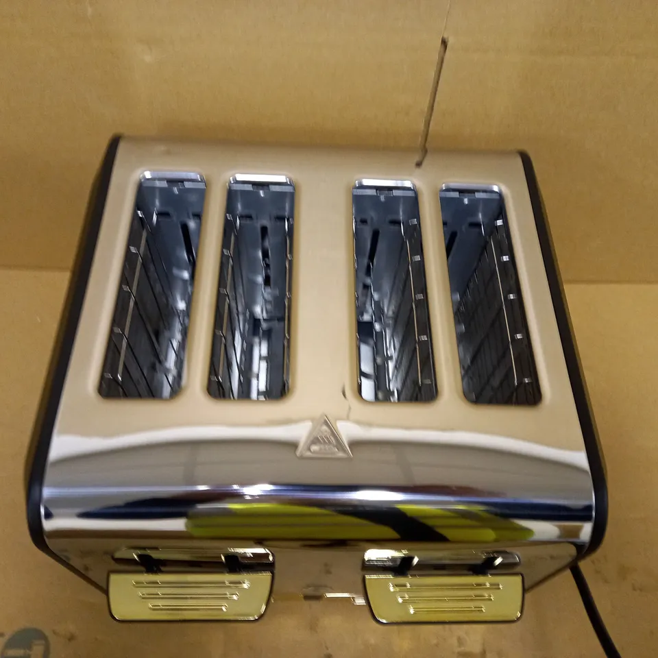 SWAN GATSBY BLACK AND GOLD 4-SLICE TOASTER