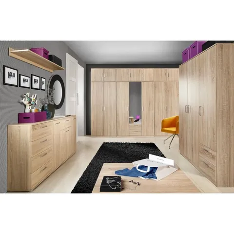 BOXED FENIMORE HINGED DOOR WARDROBE - SONOMA OAK (3 BOXES)