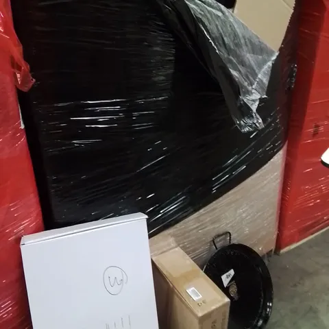 PALLET OF ASSORTED HOUSEHOLD GOODS AND PRODUCTS TO INCLUDE;PAELLA PAN,SHOWER MIXER SYSTEM,FOAM FILTERS