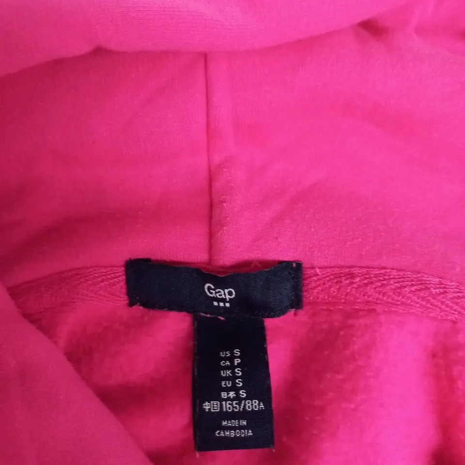 GAP PINK HOODIE, UK SIZE S