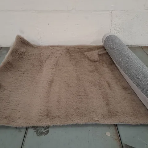 BRAND NEW PACO HOME BEIGE RABBIT RUG SIZE 60CM X 90CM