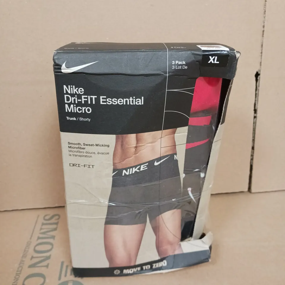 NIKE 3PK TRUNK BOXERS- MULTI - SIZE XL RRP £36.99