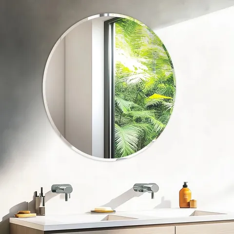 BOXED RITHI ROUND FLAT WALL MIRROR