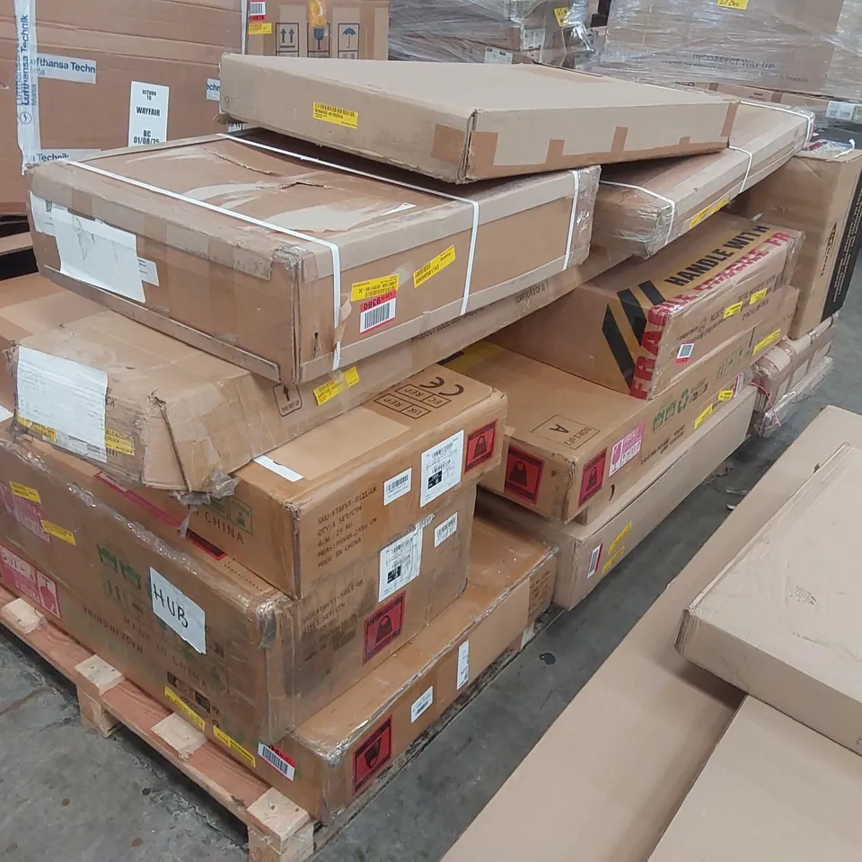 PALLET CONTAINING A LARGE ASSORTMENT OF FURNITURE PARTS ECT