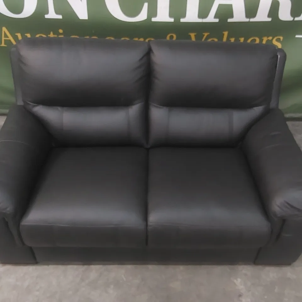 QUALITY DESIGNER PRENTON 2 SEATER LEATHER/FAUX LEATHER SOFA