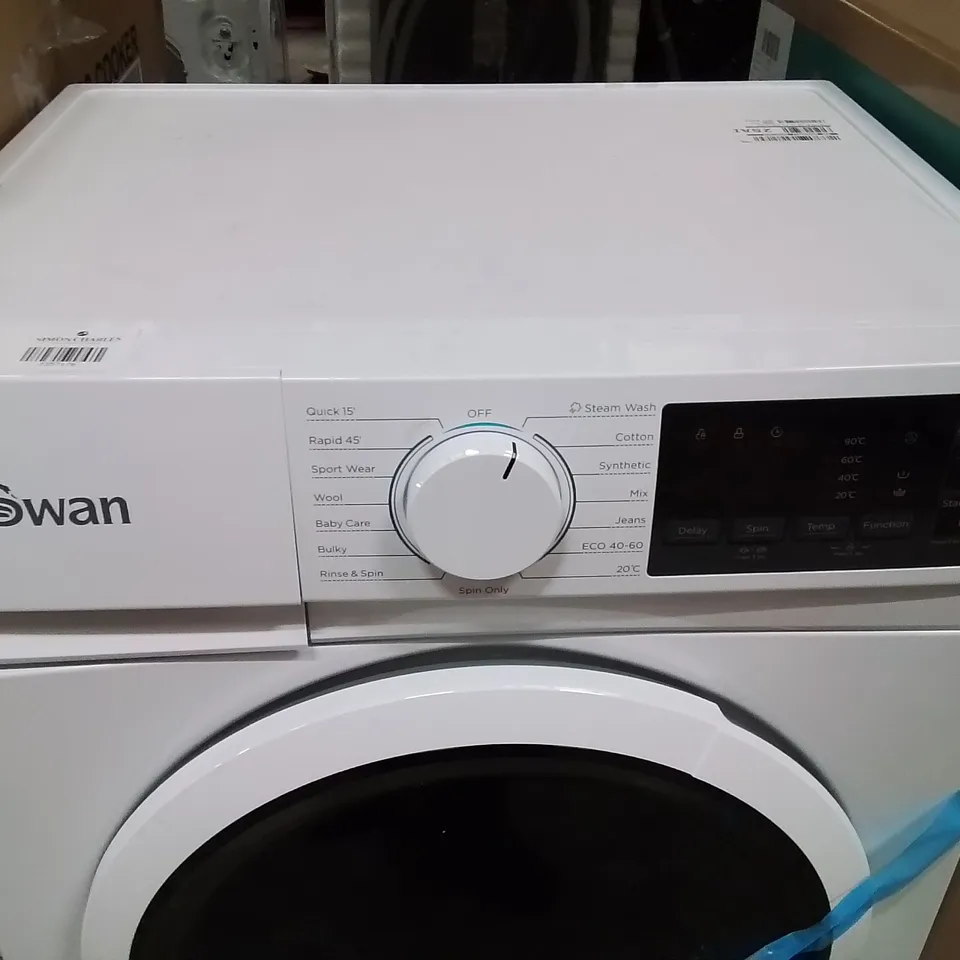 SWAN 8KG LOAD, 1400 SPIN FREESTANDING WASHING MACHINE - WHITE