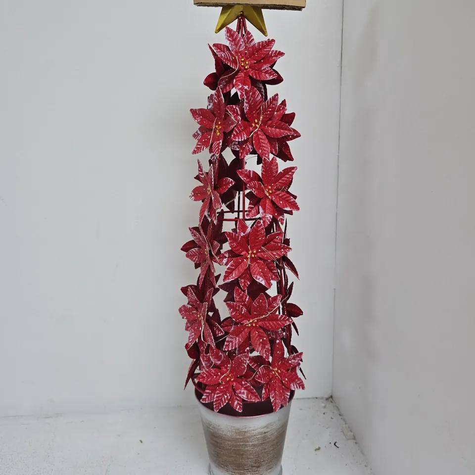 boxed christmas home decoration tree in red