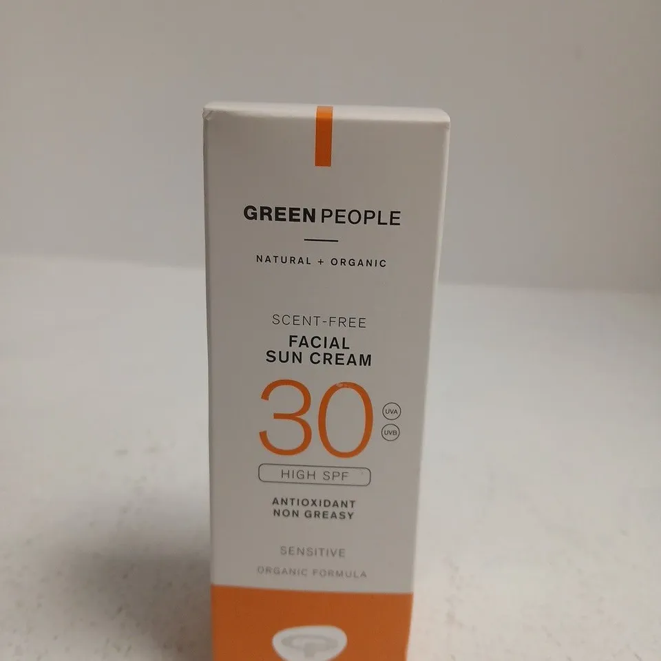 GREEN PEOPLE SCENT-FREE FACIAL SUN CREAM SPF 30 – NATURAL & ORGANIC