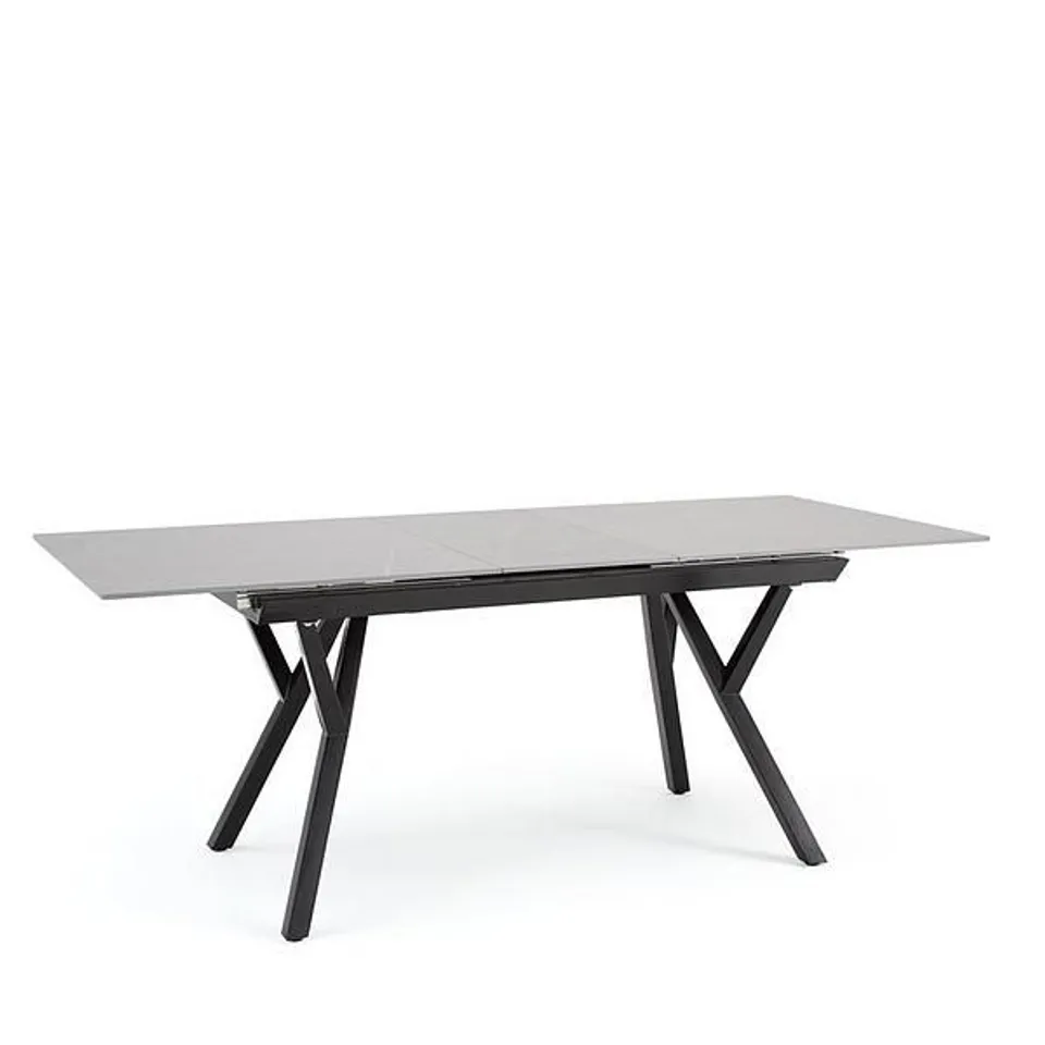 BOXED CORBIN CERAMIC TOP 160-200cm EXTENDING DINING TABLE - BLACK (2 BOXES) RRP £699