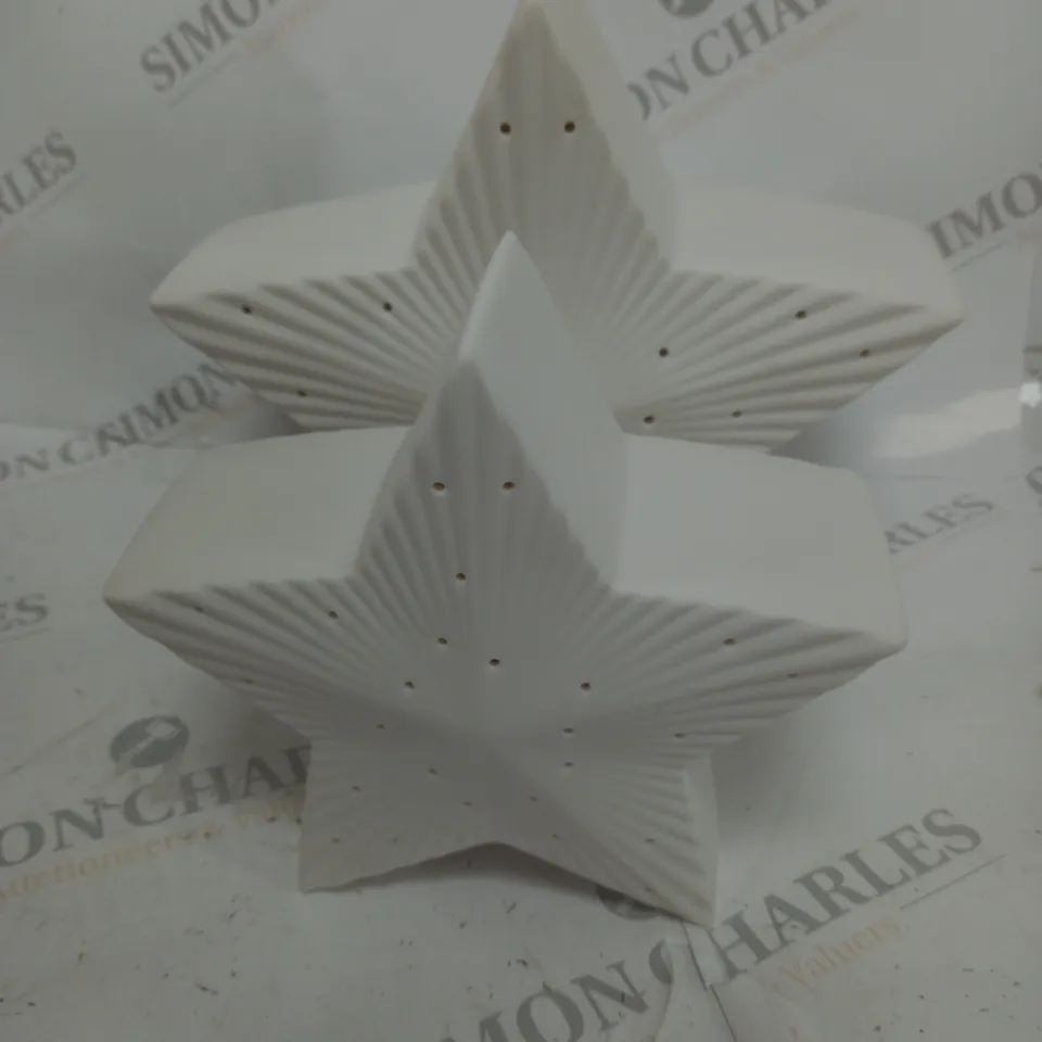 K BY KELLY HOPPEN SET OF LARGE CERAMIC LIGHT UP ORNAMENTS