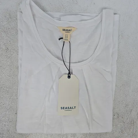 SEASALT CORNWALL APPLETREE T-SHIRT IN WHITE SIZE 14