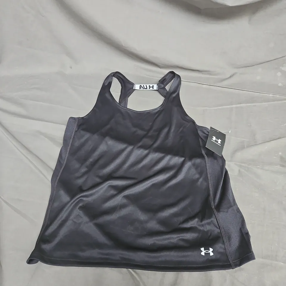 UNDER ARMOUR WOMENS TANK IN BLACK - LARGE