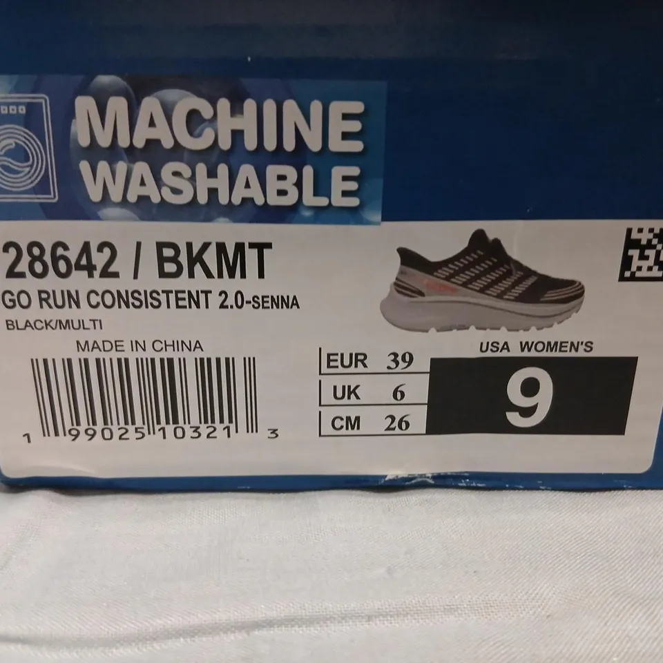 SKECHERS SLIP-INS WOMEN’S GO RUN CONSISTENT 2.0 SENNA UK 6 (US 9) BLACK/GRAY