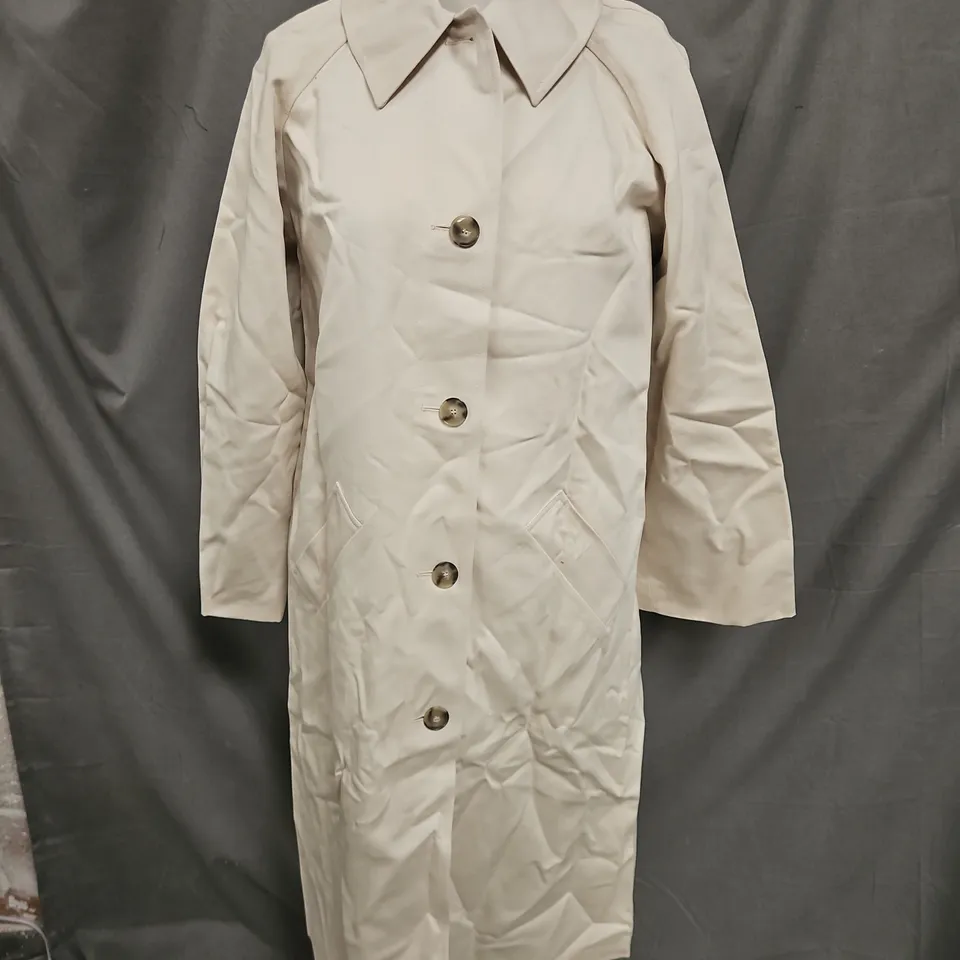 SEZANE CLYDE TRENCH IN CREAM - UK 6