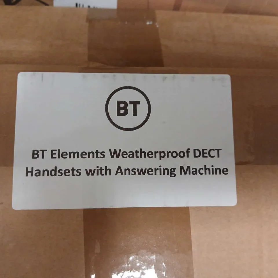 BT ELEMENTS WEATHERPROOF DECT HANDSETS WITH ANSWERING MACHINE – 3 HANDSETS + BASE STATION 