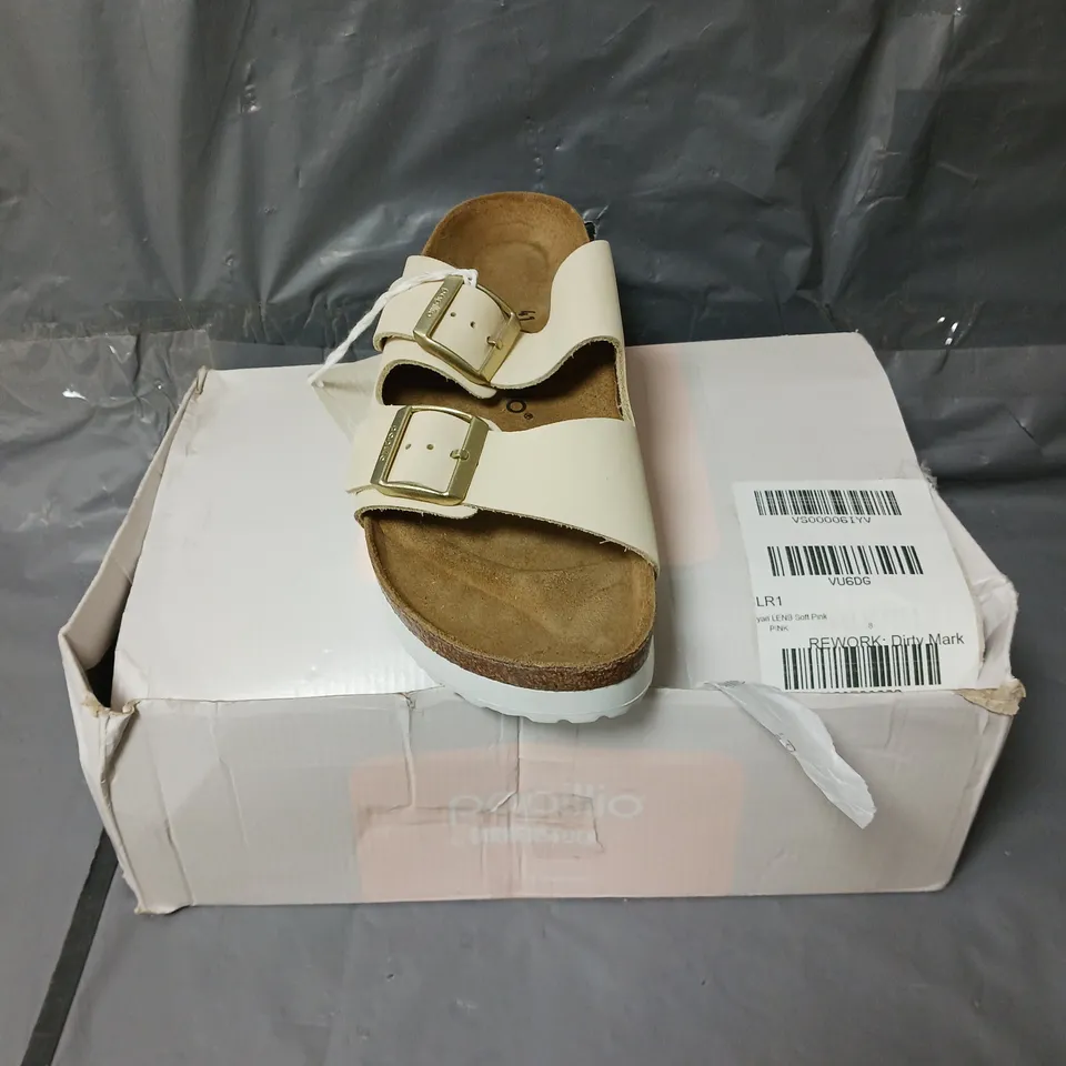 PAIR OF BIRKENSTOCK MAYARI LENB SHOES - SOFT PINK - 8 RRP £95