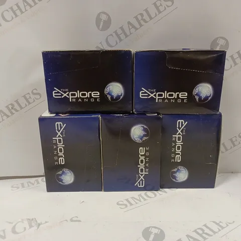 BOX OF APPROXIMATELY 50 ASSORTED FLAVOUR EXPLORE RANGE E-LIQUID VIALS