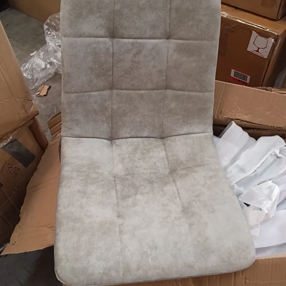 BOXED DINING CHAIRS (SET OF 4) - GREY/BLACK (1 BOX)
