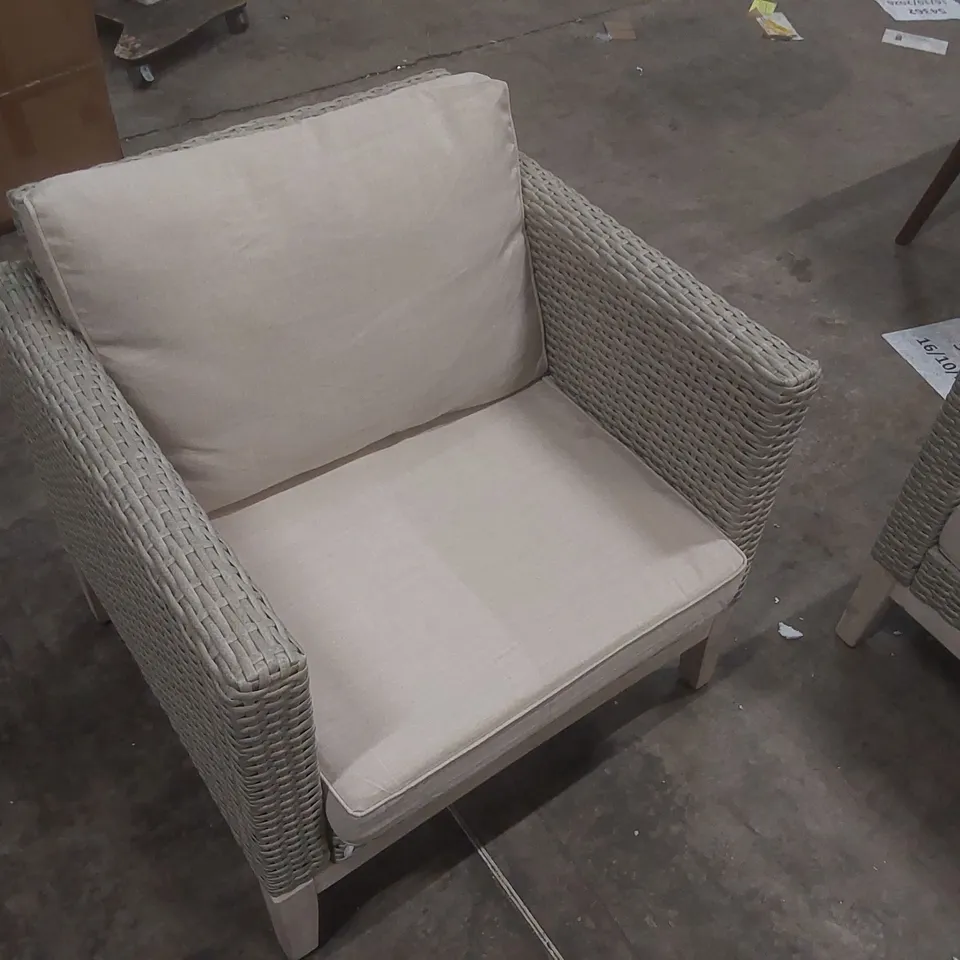DESIGNER OUTDOOR SEATING GROUP WITH CUSHIONS
