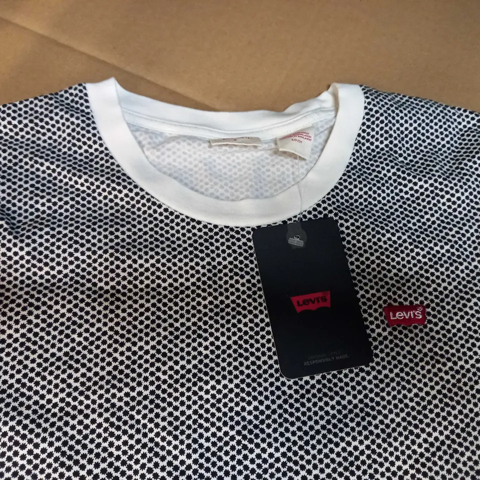 LEVIS BLACK/WHITE LOGO TEE - SMALL