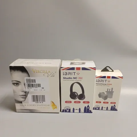 BAG OF ASSORTED ITEMS TOO INCLUDE HEADPHONES , CHARGERS AND CLOTHING ITEMS